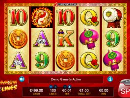 Jogue o jogo de cassino online grátis Dragon Lines