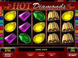 Imagem do jogo de cassino online Hot Diamonds