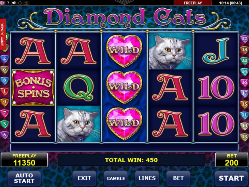 Jogo online sem depósito Diamond Cats