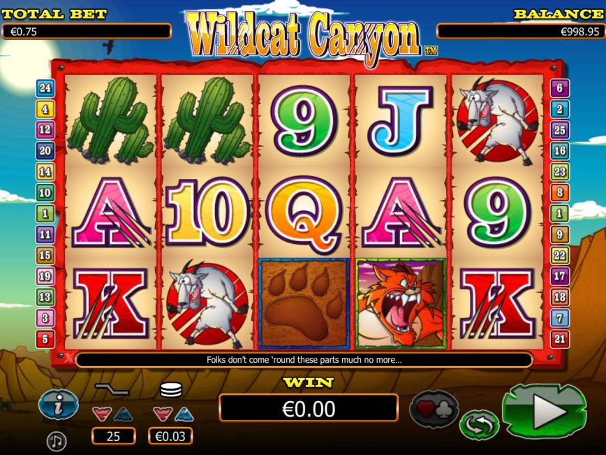 Caça-níqueis online Wildcat Canyon para diversão