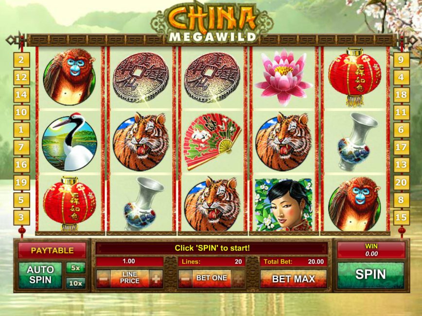 Jogue o jogo caça-níqueis China Mega Wild para entretenimento
