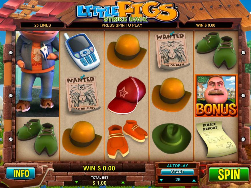 Gire o jogo de cassino online Little Pigs Strike Back