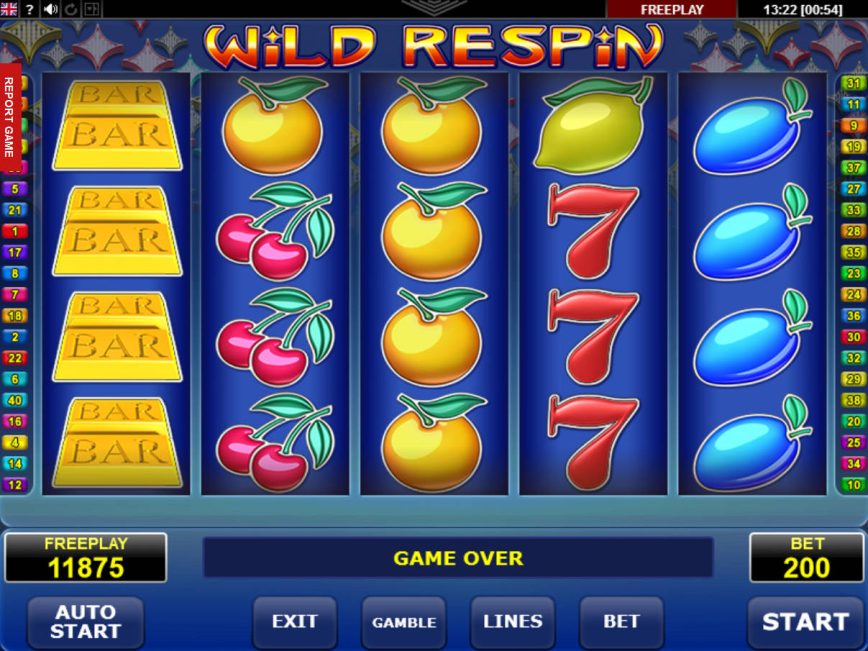 Caça-níqueis online Wild Respin sem depósito