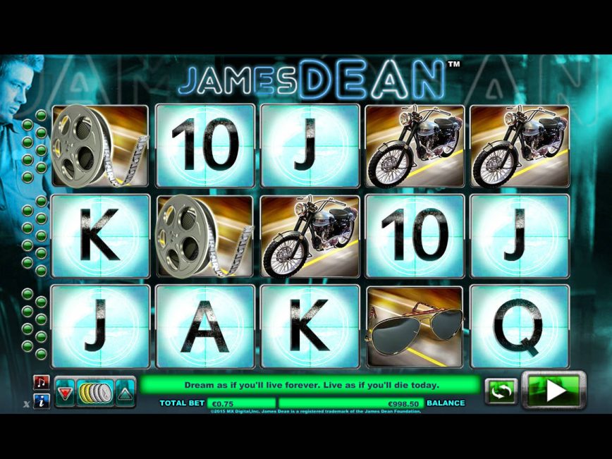 Uma foto do jogo de cassino grátis James Dean