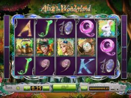 Caça-níqueis para diversão Alice in Wonderland