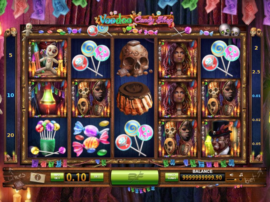 Caça-níqueis Voodoo Candy Shop para diversão