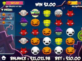 Casino máquina de caça-níqueis Halloween Emojis