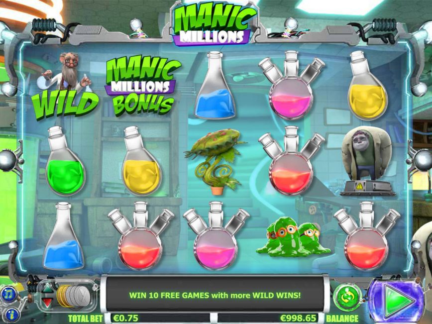 Jogo de caça-níqueis de casino Manic Millions da NextGen